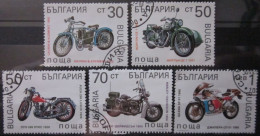 BULGARIA 1992 ~ S.G. 3845 - 3849, ~ MOTORCYCLES. ~  VFU #02967 - Gebruikt