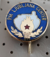 POLICE  Station Policija Postaja Milice PM Ljubljana Center Slovenia Ex Yugoslavia Enamel Pin - Police