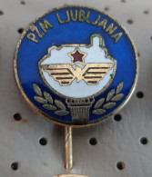 Railway POLICE Station Policija Postaja Milice PZM Ljubljana Slovenia Ex Yugoslavia Enamel Pin - Police