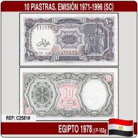C2581# Egipto 1978. 10 Piastras. Emisión 1971-1996 (SC) P-183g - Egitto