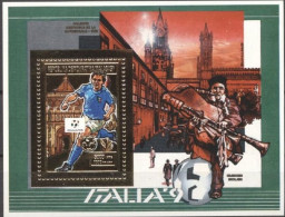 Madagascar 1989, Football World Cup In Italy, GOLD Block - 1990 – Italie