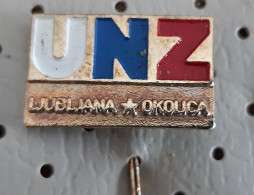 POLICE UNZ Ljubljana Okolica Uprava Za Notranje Zadeve Slovenia Ex Yugoslavia Vintage Pin - Polizei