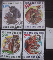 BULGARIA 1992 ~ S.G. 3880 - 3881 + 3883 - 3884, ~ 'LOT C' ~ BIG CATS. ~  VFU #02970 - Usados