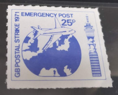 GRAN BRETAGNA 1971 EMERGENCY POST - POSTAL STRYKE - INTEGRO - Unused Stamps