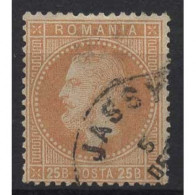 Rumänien 1872 Fürst Karl I. Im Kreise 41 A Gestempelt - 1858-1880 Moldavië & Prinsdom
