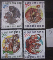 BULGARIA 1992 ~ S.G. 3880 - 3881 + 3883 - 3884, ~ 'LOT D' ~ BIG CATS. ~  VFU #02980 - Gebraucht