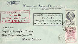 1941 Brasil / Brazil NAB 1.º Voo / First Flight Rio De Janeiro - Fortaleza (regresso / Return) - Posta Aerea