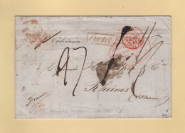 Etats Unis New York 1841 Destination France Entree Par Calais - Packet Letter Acheminee Forwarded Hainden's Wall Street - 1801-1848: Vorläufer XIX