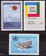 GREECE 1966 International Organisations Vl. 974 / 976 MNH - Ongebruikt