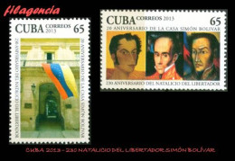 CUBA MINT. 2013-25 230 AÑOS DEL NATALICIO DE SIMÓN BOLÍVAR - Nuevos