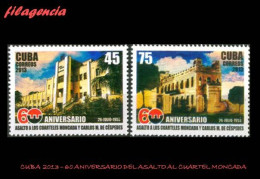 CUBA MINT. 2013-26 60 ANIVERSARIO DEL ASALTO A LOS CUARTELES MONCADA & CARLOS MANUEL DE CÉSPEDES - Nuevos