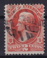 USA 1873 - Canceled - Sc# O16 - Dept. Of The Interior Service Stamp 2c - Servizio