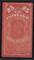 USA 1865 - MLH - Sc# PR 3 - Newspaper Stamp 25c - Newspaper & Periodical