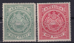 ANTIGUA 1908 - MLH - Sc# 31, 32 - 1858-1960 Colonie Britannique