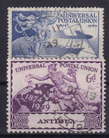 ANTIGUA 1949 - Canceled - Sc# 100, 102 - 1858-1960 Kronenkolonie