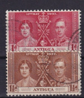 ANTIGUA 1937 - Canceled - Sc# 81, 82 - 1858-1960 Colonia Britannica