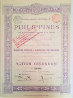 Cie Générale Des Philippines - Action Ordinaire - Chemin De Fer & Tramway