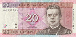 Lithuania 20 Litu, P-69 (2007) - UNC - Lituania