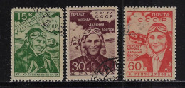 RUSSIA  1938 SCOTT #718-720 Used - Usati