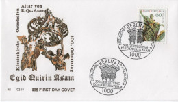 Germany Deutschland 1992 FDC Egid Quirin Asam, German Plasterer, Sculptor, Architect, Painter, Canceled In Berlin - 1991-2000