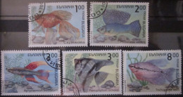 BULGARIA 1993 ~ S.G. 3909 - 3912 + 3914, ~ FISH. ~  VFU #02898 - Used Stamps