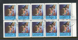 Canada USED 1969 Booklet Pane "Christmas-Children Praying" - Oblitérés