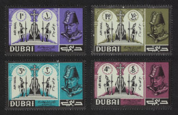 Dubai Churchill Commemoration 4v Optd AIR MAIL 1966 MNH SG#147-150 MI#175A-178A - Dubai