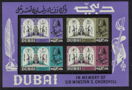 Dubai Churchill Commemoration MS Optd AIR MAIL 1966 MNH SG#MS151 MI#Block 36 - Dubai