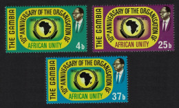 Gambia Tenth Anniversary Of OAU 3v 1973 MNH SG#309-311 - Gambia (1965-...)