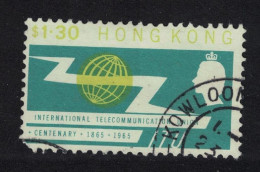 Hong Kong Centenary Of ITU $1.30 Def 1965 Canc SG#215 - Usados
