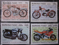 BURKINO FASO 1985 ~ S.G. 767 - 769 + 771, ~ MOTORCYCLES. ~  VFU #02984 - Burkina Faso (1984-...)