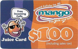 Zimbabwe - Telecel Mango - Mango Juice Card (Small Text), Exp.24.07.2002, GSM Refill 100$, Used - Zimbabwe