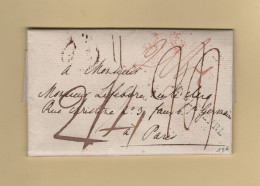 Angleterre - Griffe Sur Lettre De Londres Pour Paris - 1815 - 1801-1848: Voorlopers XIX