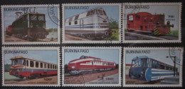 BURKINO FASO 1985 ~ S.G. 809 - 814, ~ TRAINS. ~  VFU #02985 - Burkina Faso (1984-...)