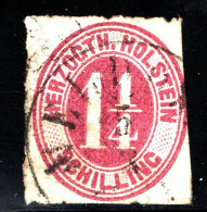 Timbre SCHLESWIG-HOLSTEIN SCHLESWIG Année 1864 - YT N° 20 Oblitéré - Côte : 40€ - Schleswig-Holstein