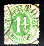 Timbre SCHLESWIG-HOLSTEIN SCHLESWIG Année 1864 - YT N° 19 Oblitéré - Côte : 25€ - Schleswig-Holstein