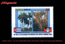 CUBA MINT. 2014-14 20 ANIVERSARIO DE LAS RELACIONES DIPLOMÁTICAS CUBA-ANTIGUA & BARBUDA - Nuevos