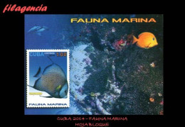 CUBA MINT. 2014-15 FAUNA MARINA. HOJA BLOQUE - Nuevos