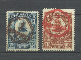 HAITI 1907, 2 Stamps With OPT, O - Haïti