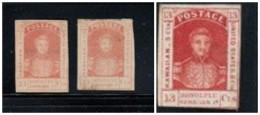 O) 1868  HAWAII -  UNITED STATES,  KING KAMEHAMEHA III, 13c SCT 11 Dull Rose, 13c SCT 11R Orange Red,  MNH - Hawaii