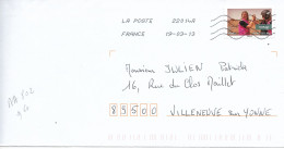 France 2013 - AA 802 - OBLITERE S/ Enveloppe  19.03/ 2013 :Photos Du Rallye Aïcha Des Gazelles Du Maroc "le PARTAGE" - Lettres & Documents