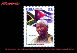 CUBA MINT. 2014-18 20 ANIVERSARIO DE LAS RELACIONES DIPLOMÁTICAS CUBA-SUDÁFRICA - Nuevos