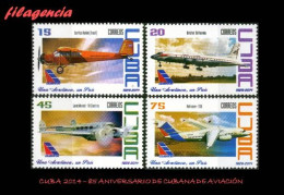 CUBA MINT. 2014-44 85 ANIVERSARIO DE CUBANA DE AVIACIÓN. AVIONES - Neufs