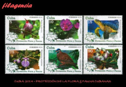 CUBA MINT. 2014-51 PROTECCIÓN DE LA FAUNA & FLORA CUBANAS - Unused Stamps