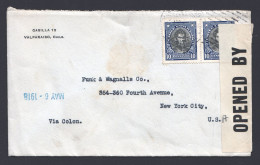 1918  Air Letter To USA British Censor Tape - Chili