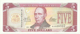 Liberia - 5 Dollars - 2003 - Pick 26.a - Unc. - Serie AL - Republic Of Liberia - Liberia