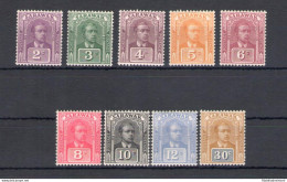 1922-23 SARAWAK - Stanley Gibbons N. 63/71 - Sir Charles Vyner Brooke - Serie Di 9 Valori - MH* - Andere & Zonder Classificatie