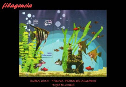 CUBA MINT. 2015-02 FAUNA. PECES DE ACUARIO. HOJA BLOQUE - Ungebraucht