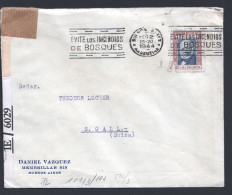 1944  Letter To Switzerland British Censor In Trinidad And German Censor In Paris - Cartas & Documentos