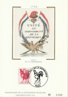 " 200 ANS DE LA REPUBLIQUE : OEUVRE DE G. GARROUSTE COQ " Sur Carte Maximum N°tée Sur Soie N°YT 2774 Parf état CM - Revolución Francesa